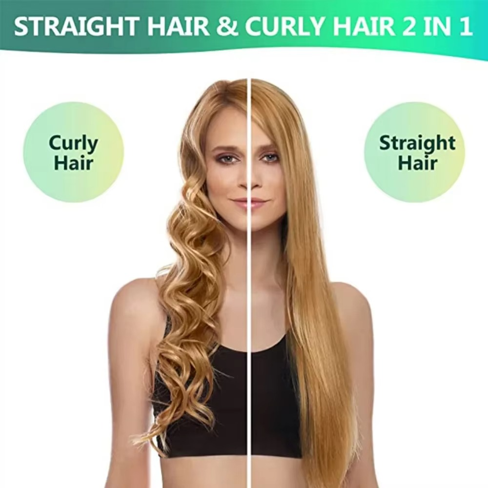 Heated Hair Straightening Brush | 3-in-1 Hair Straightener Comb Negative Ion Styling Comb